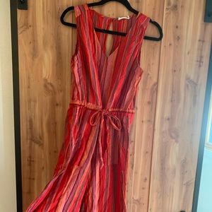 LUSH romper. Size L. Red/orange stripe.